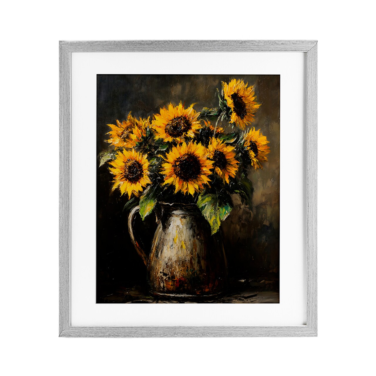 Stupell Industries Rustic Sunflower Jug Framed Print Under Glass, design by Franklyn Gregory